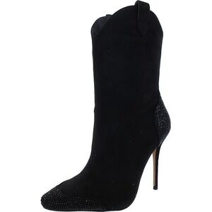 Jessica Simpson Cicee Black Sparkle Stiletto Western Boots Size 9 M NEW